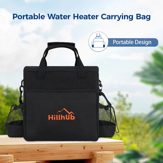 Hillhub Accessories Carry Bag for Portable Water Heater, Waterproof & Dustproof, Carrying Case with Pockets and Handles, Easy to Clean, Ideal for Outdoor Use, Only Bag