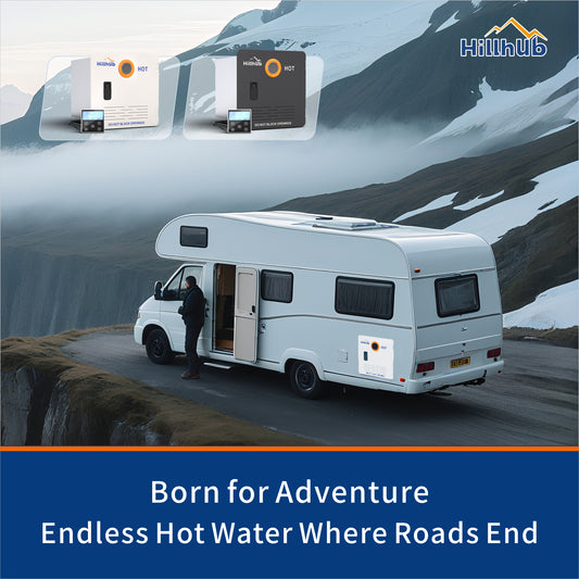 RV Tankless Water Heater, Hillhub 3.9 GPM Instant Hot Water Heater for Camper & Motorhome, 65,000 BTU Propane On-Demand with Stable Flow for Outdoor Shower & RV Plumbing