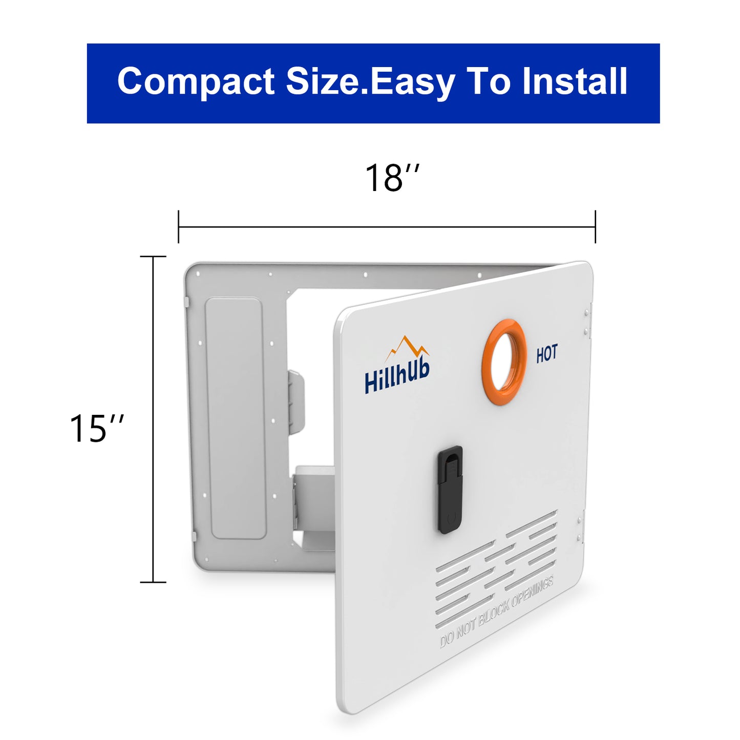 15 x 18 Inches RV Water Heater White Door