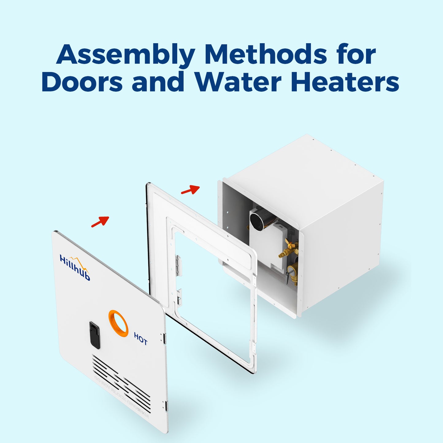 18 x 18 Inches RV Water Heater White Door
