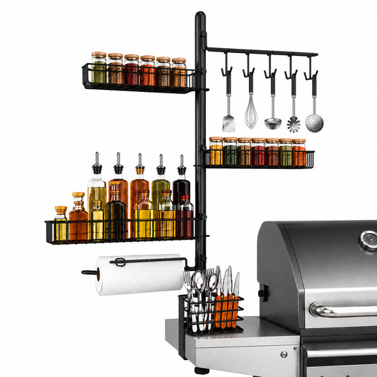 Hillhub Condiment Organizer Griddle Caddy for Blackstone