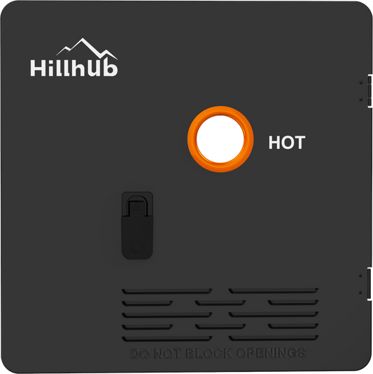 18 x 18 Inches RV Water Heater Black Door