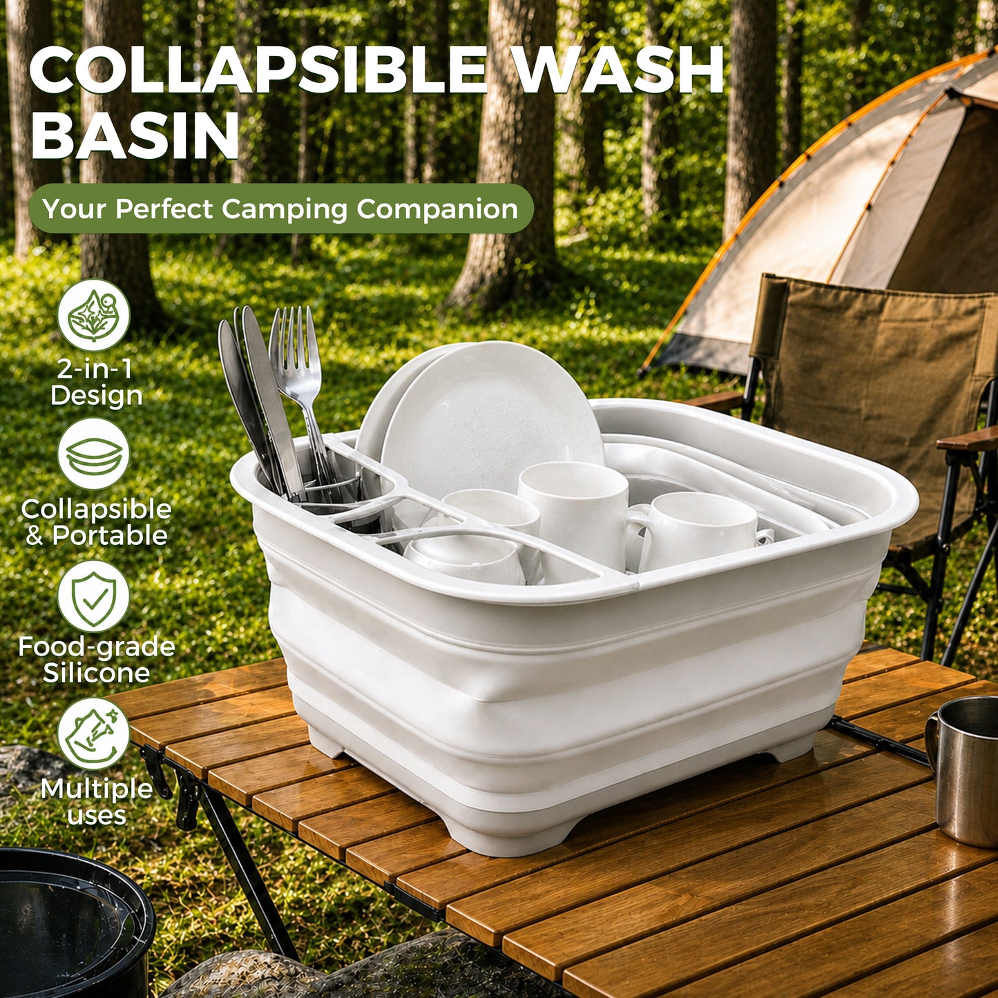 Hillhub Camping Collapsible Wash Basin