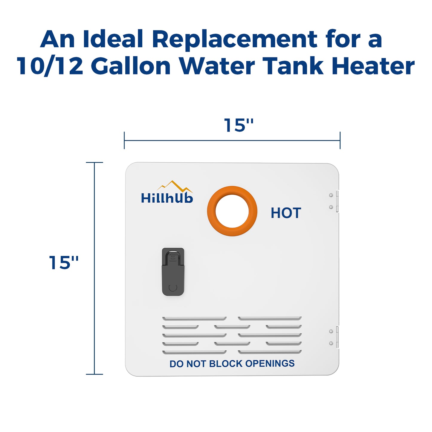 15 x 15 Inches Rv Water Heater White Door