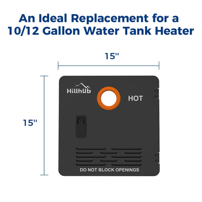 15 x 15 Inches RV Water Heater Black Door