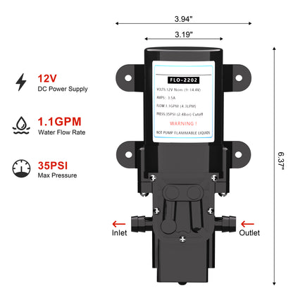 Hillhub 12V Water Pump Kit