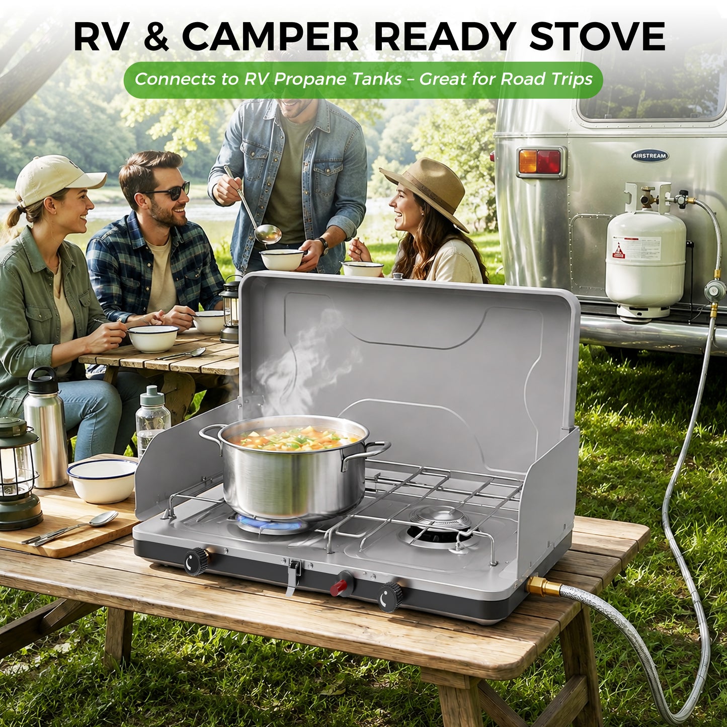 Hillhub Portable Dual Burner Propane Stove