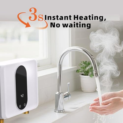Hillhub Electric Tankless Water Heater for Instant Hot Water