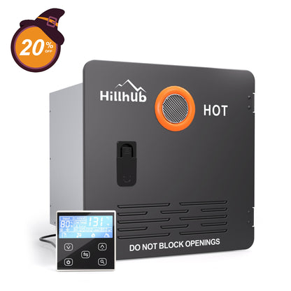 Hillhub 3.9 GPM RV Tankless Water Heater With Door (Black)