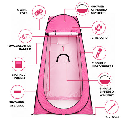 Hillhub Pop Up Camping Shower Tent