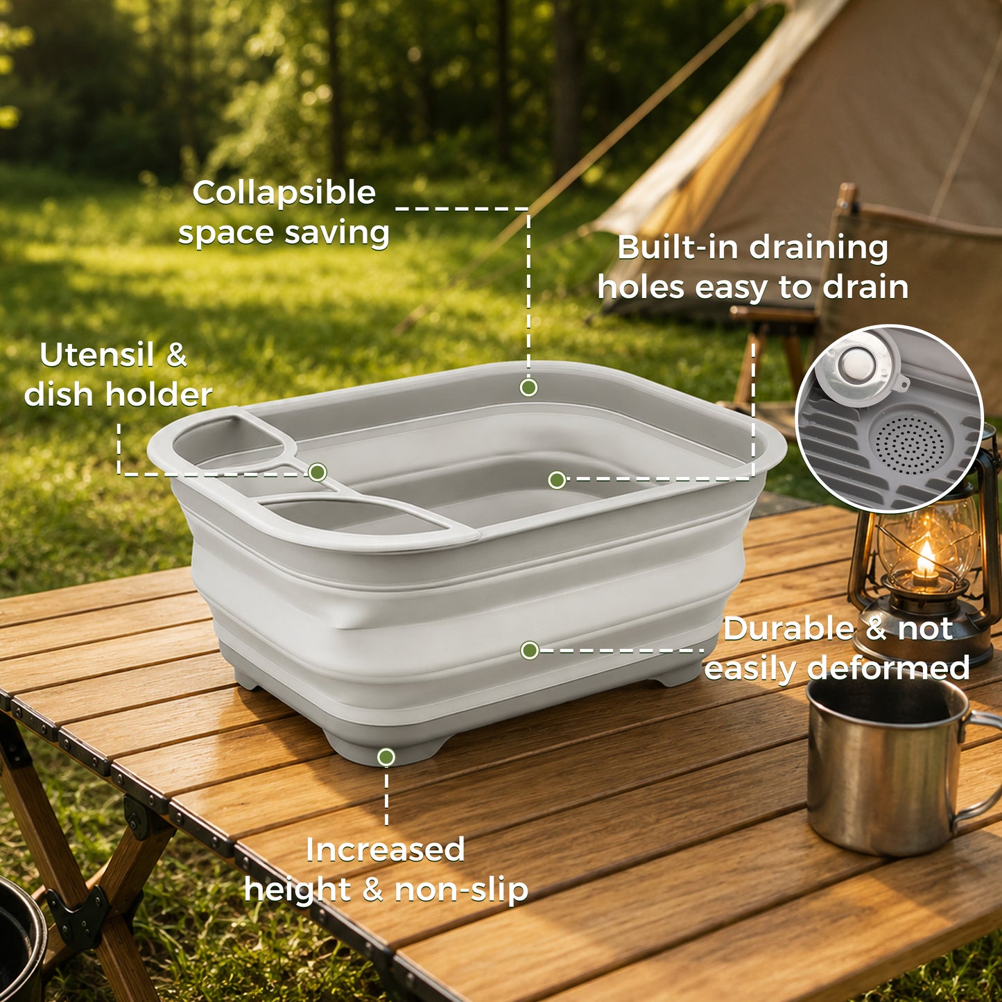Hillhub Camping Collapsible Wash Basin
