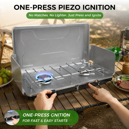 Hillhub Portable Dual Burner Propane Stove