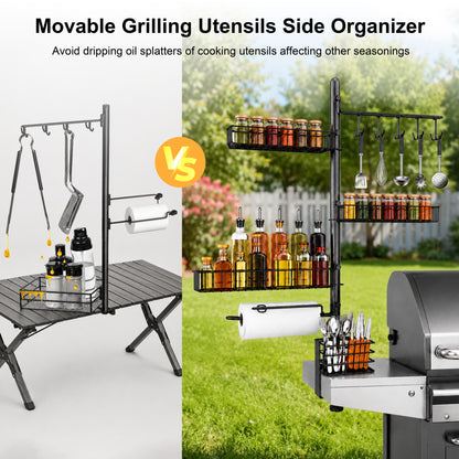 Hillhub Condiment Organizer Griddle Caddy for Blackstone