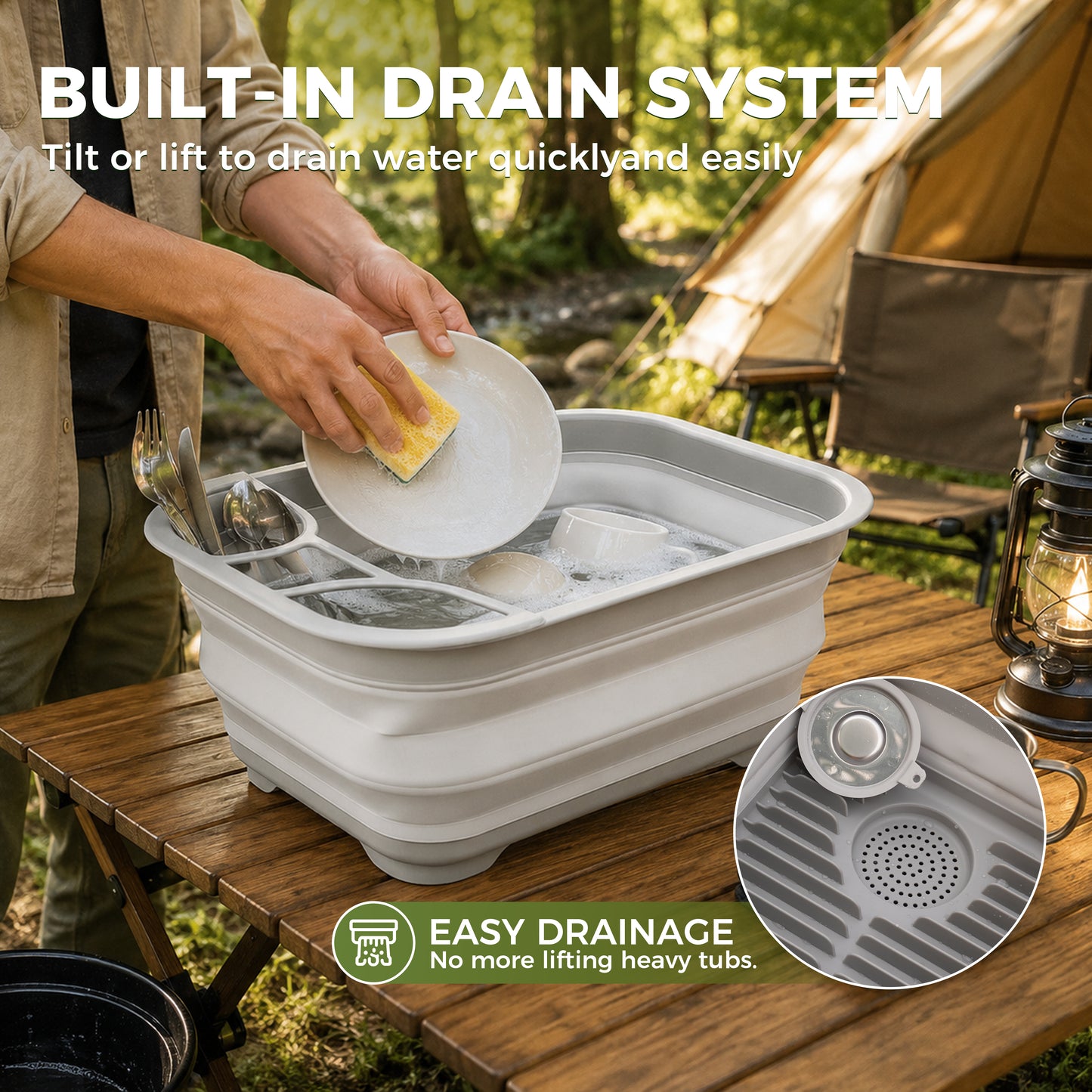 Hillhub Camping Collapsible Wash Basin