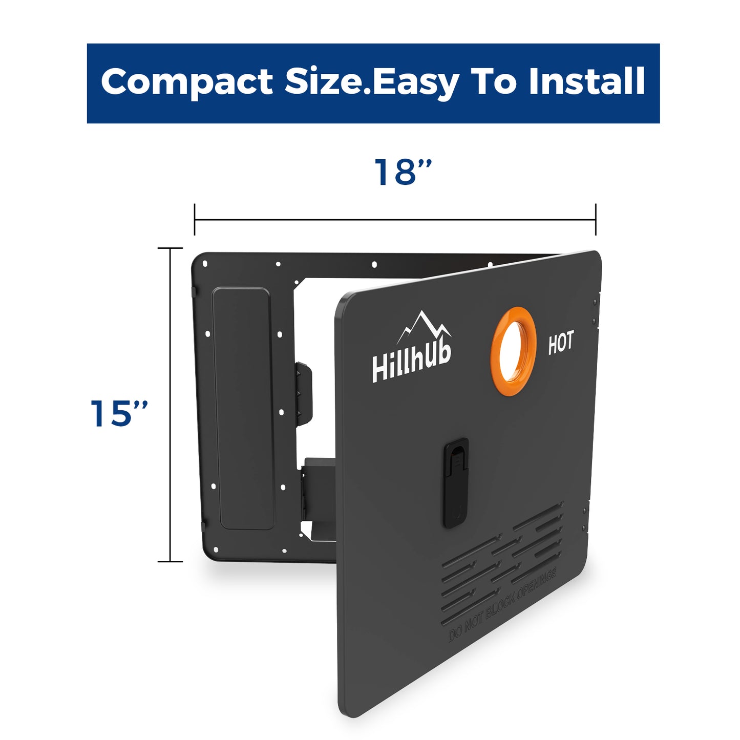 15 x 18 Inches RV Water Heater Black Door