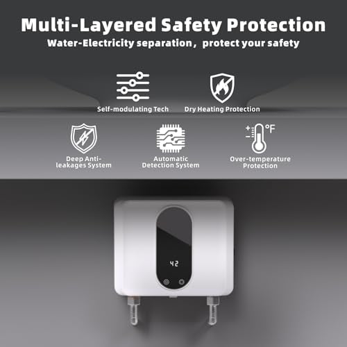 Hillhub Electric Tankless Water Heater for Instant Hot Water