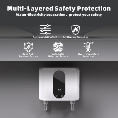 Hillhub Electric Tankless Water Heater for Instant Hot Water