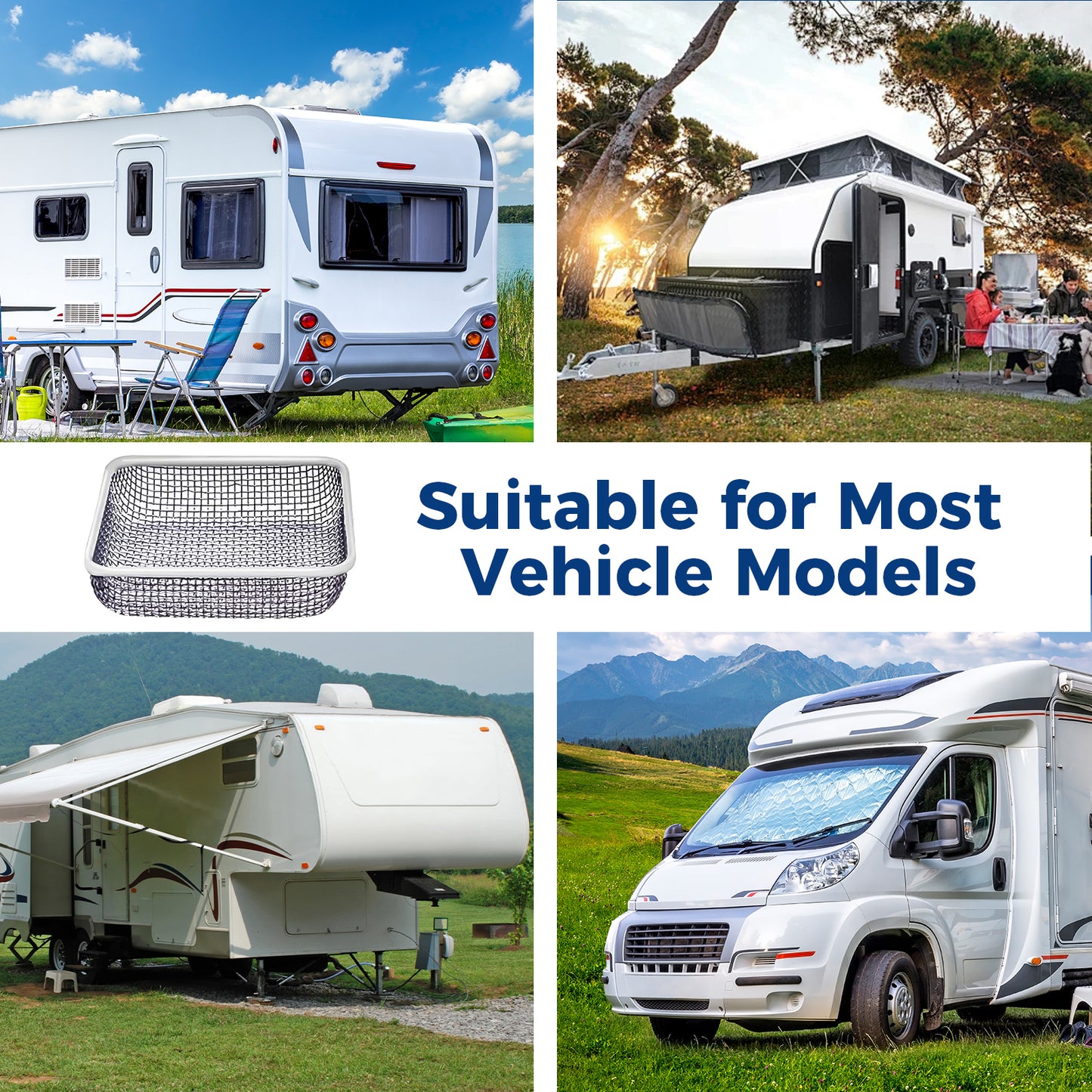 Hillhub 17PCS RV Furnace Vent Cover, Water Heater Vents Stainless Steel Mesh, Flying Insect Screen and Bug Covers for Camper, RV Accessories for Outside with Installation Tool