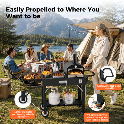 Hillihub Folding Grill Cart