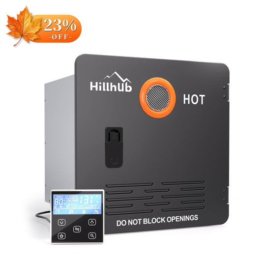 Hillhub 3.9 GPM RV Tankless Water Heater With Door (Black)