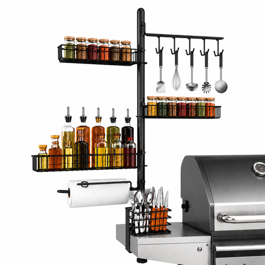 Hillhub Condiment Organizer Griddle Caddy for Blackstone