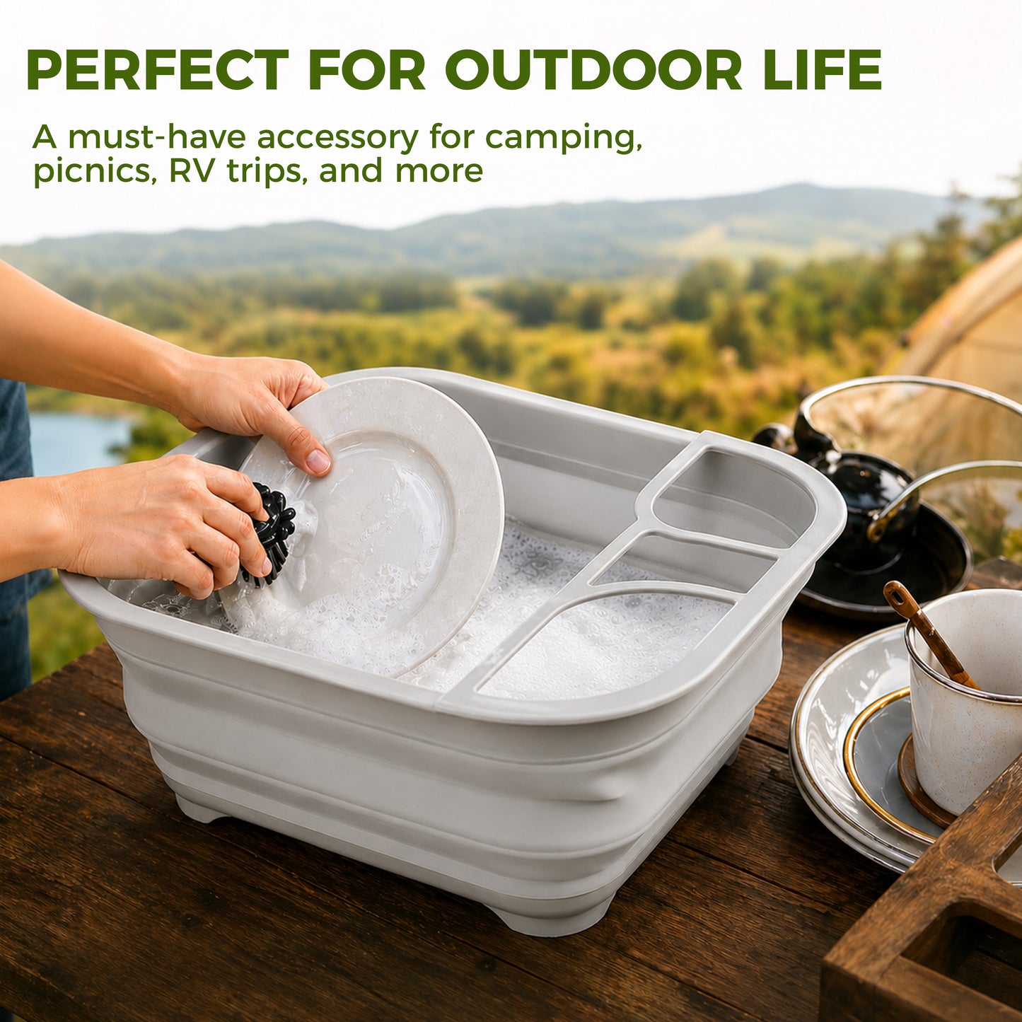 Hillhub Camping Collapsible Wash Basin