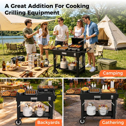Hillihub Folding Grill Cart