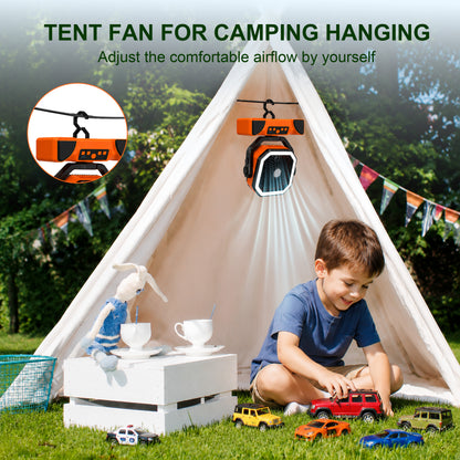 Orange Portable Camping Fan
