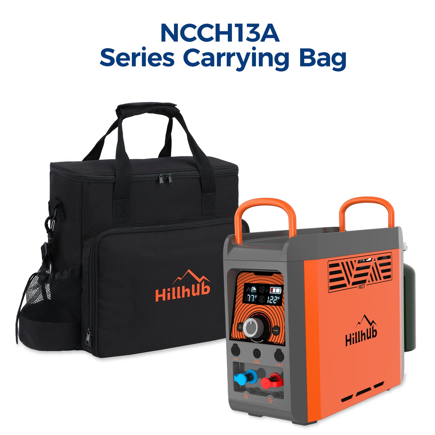 Hillhub Accessories Carry Bag for Portable Water Heater, Waterproof & Dustproof, Carrying Case with Pockets and Handles, Easy to Clean, Ideal for Outdoor Use, Only Bag