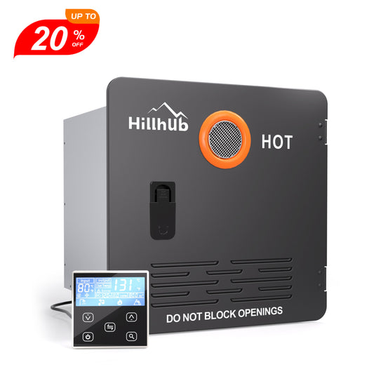 Hillhub 3.9 GPM RV Tankless Water Heater With Door (Black)