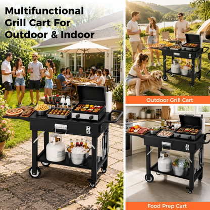 Hillihub Folding Grill Cart