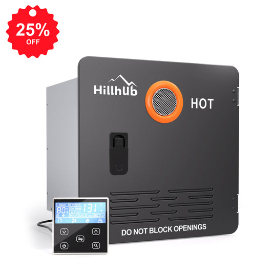Hillhub 3.9 GPM RV Tankless Water Heater With Door (Black)