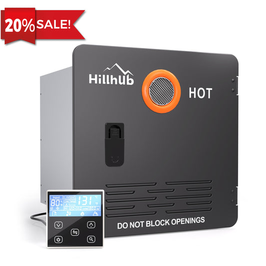 Hillhub 3.9 GPM RV Tankless Water Heater With Door(Black)